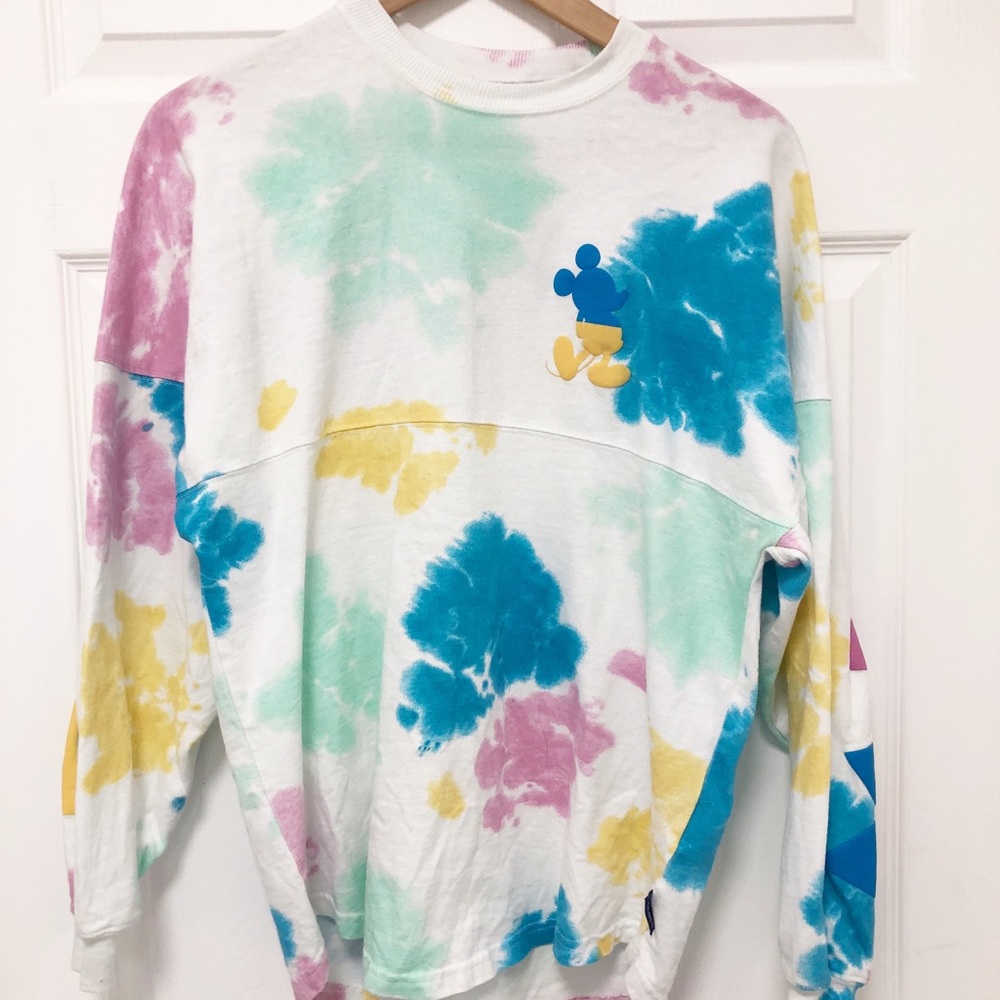 Disney White and Blue Crew Neck Mickey Mouse Spirit Jersey Size XS